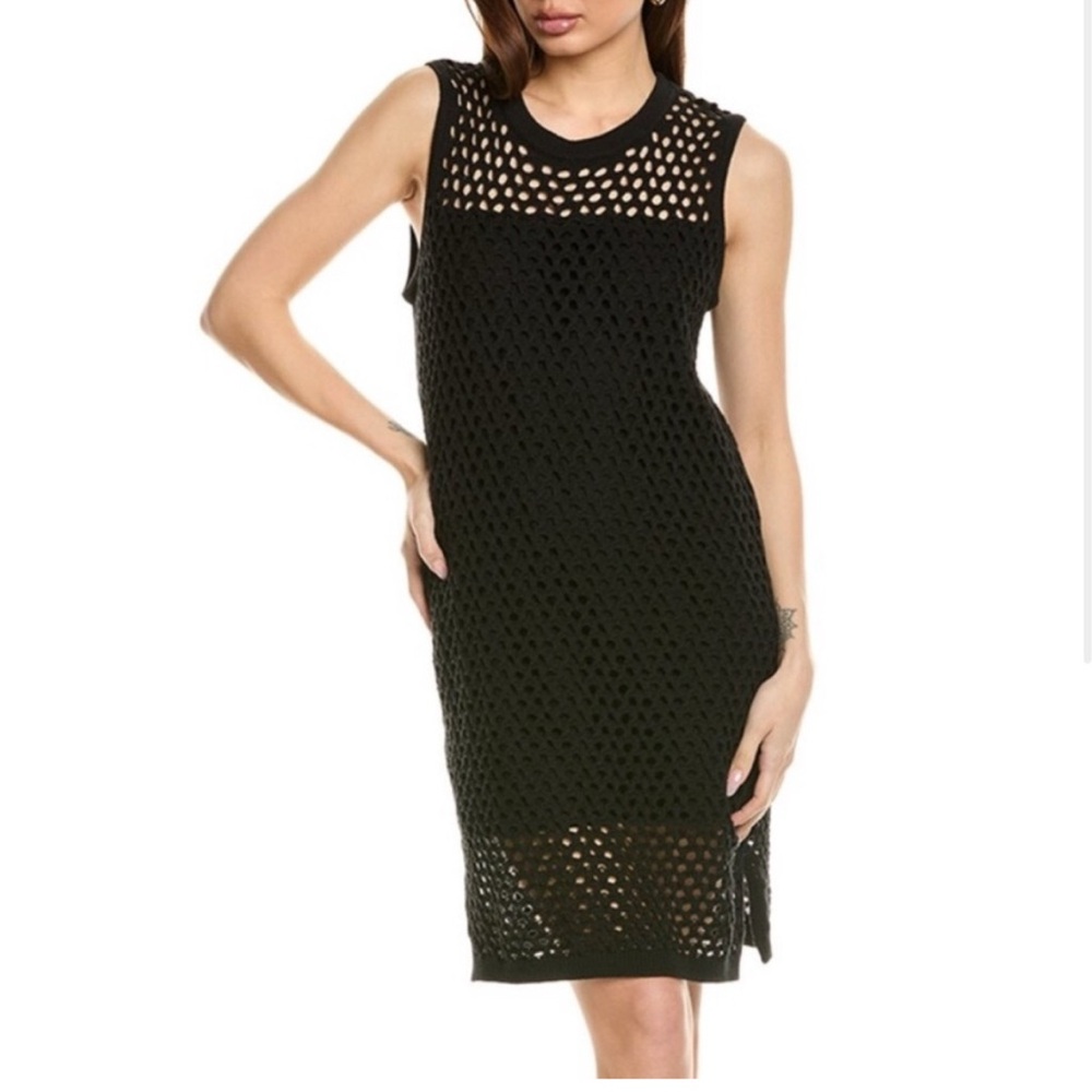 LNA Black Crochet Midi Dress-NWOT